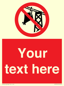 Custom prohibition do not fly kites near overhead electrical power lines